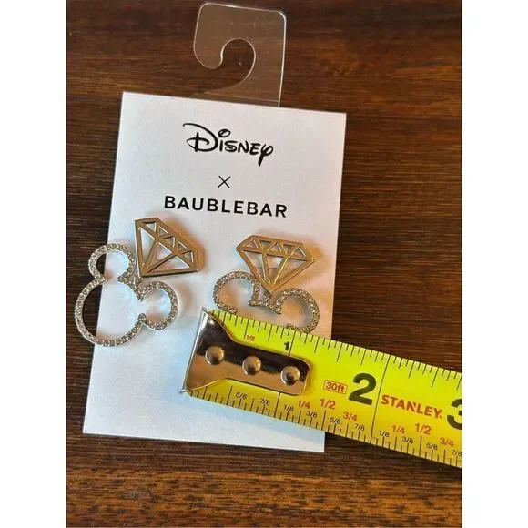 Bauble Bar Disney Mickey head engagement earrings - Picture 2 of 5